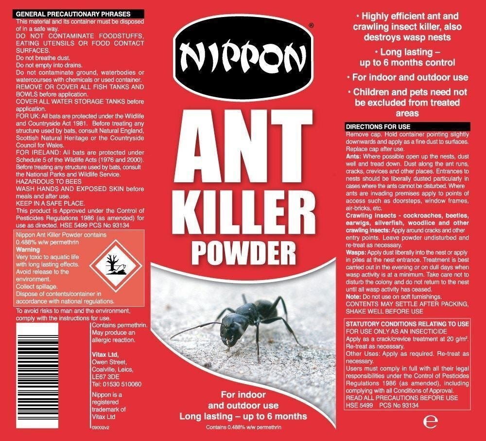 Nippon Ant Control Powder 500G Ants Nest Stop Powder for Wasp Indoor & Outdoor