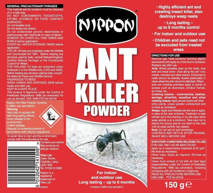 Nippon Ant Control Powder 150G Ants Nest Stop Powder for Indoor & Outdoor Garden