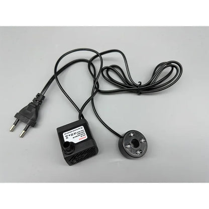 220V 3W Miniature Silent Submersible Pump Aquarium Fish Tank Fountain LED Pump EU Plug Pumping Aeration Pump Ornaments Set