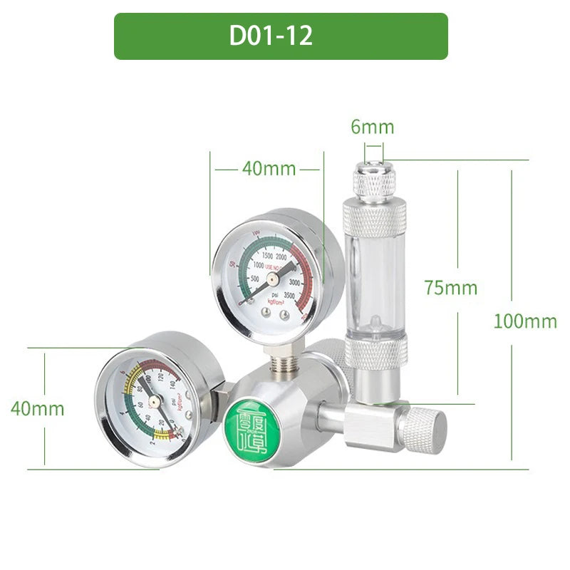 DIY Aquarium CO2 Regulator Magnetic Solenoid Kit Check Valve Fish Tank Accessories CO2 Control System Reactor Generator Set