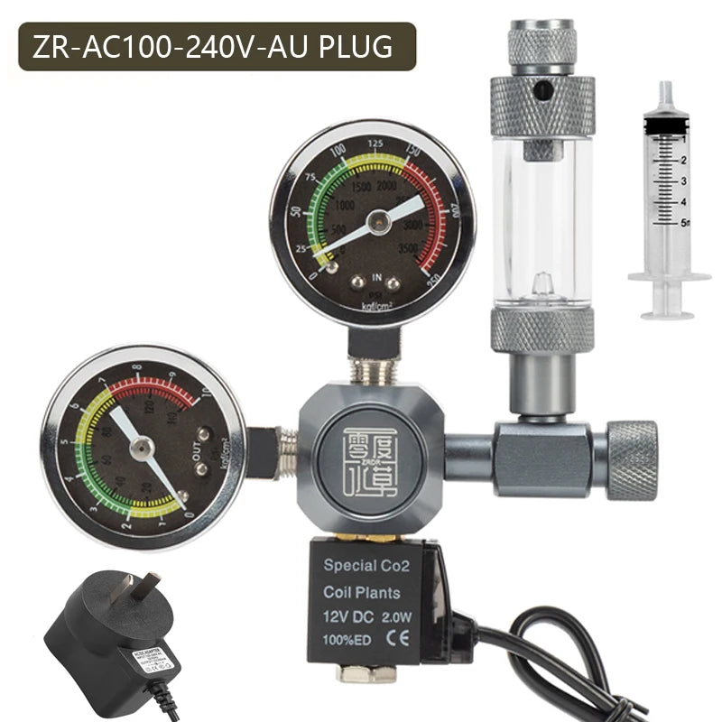 DIY Aquarium CO2 Regulator Magnetic Solenoid Kit Check Valve Fish Tank Accessories CO2 Control System Reactor Generator Set
