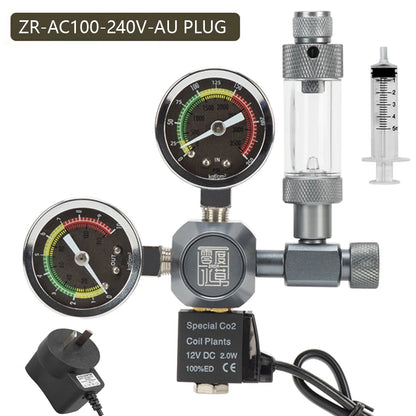 DIY Aquarium CO2 Regulator Magnetic Solenoid Kit Check Valve Fish Tank Accessories CO2 Control System Reactor Generator Set